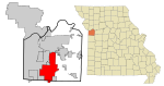 Jackson County Missouri Incorporated and Unincorporated areas Lee's Summit Highlighted